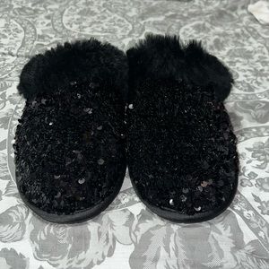 UGG black sequence slippers